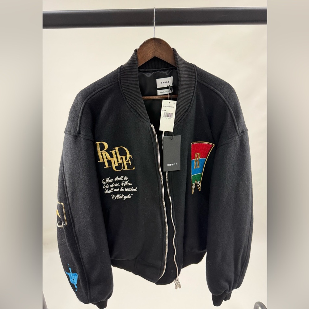 Rhude Black Bomber Jacket
